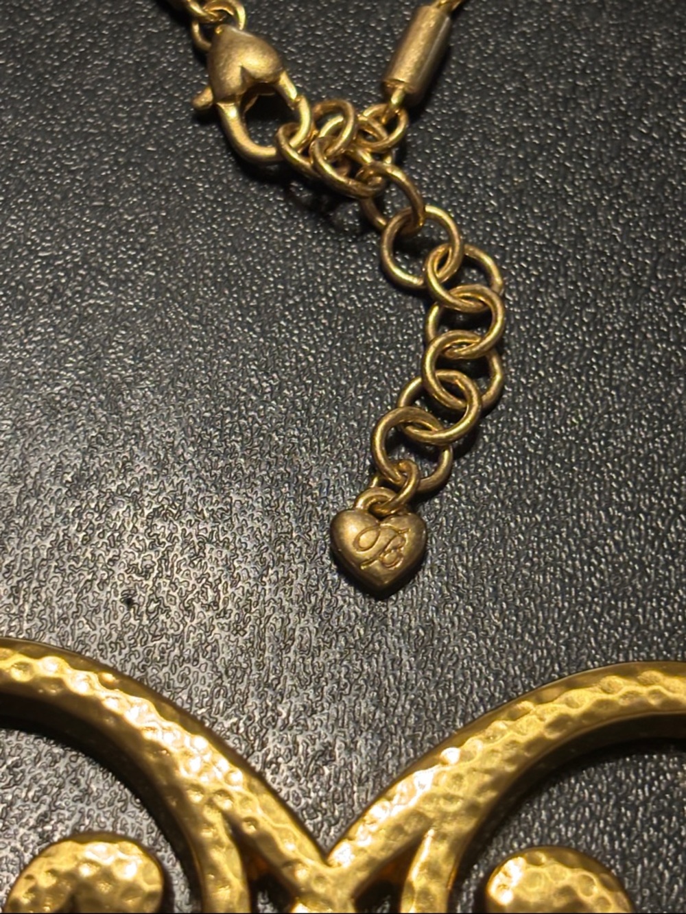 Brighton Hammered Gold Scroll Necklace - Versailles Royale Knowledge Is Power - Picture 2 of 11